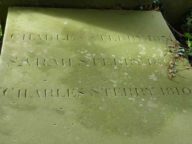 Headstone Westbury on Severn Church - Charles, Sarah & Charles Sterry